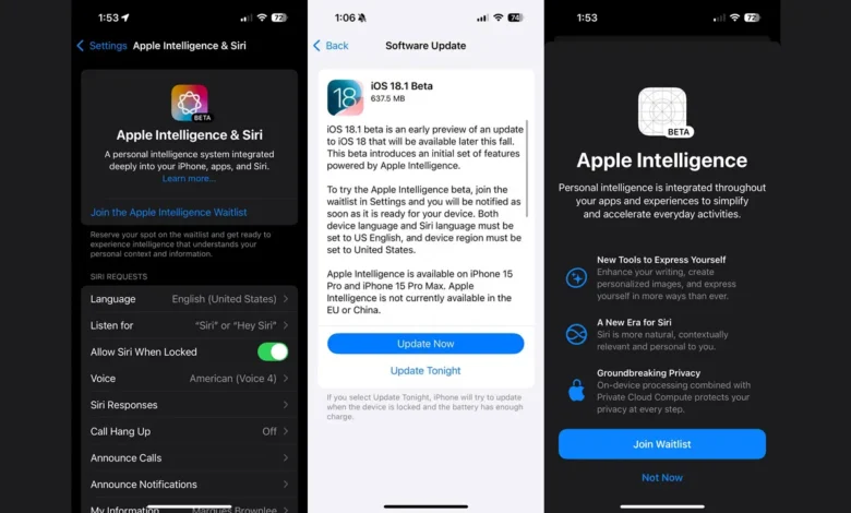 iOS 18.1 with Apple Intelligence